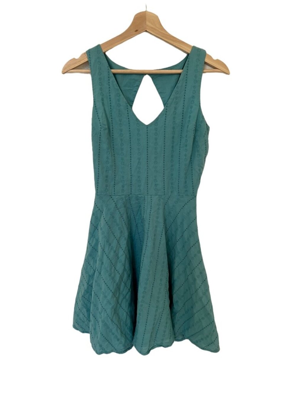 Dress Mini Blue Chelsa & Violet Fit and Flare Womens V-Neck Size XS Women's